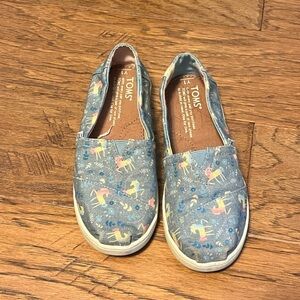 TOMS Kids Unicorn Print Shoes - Blue